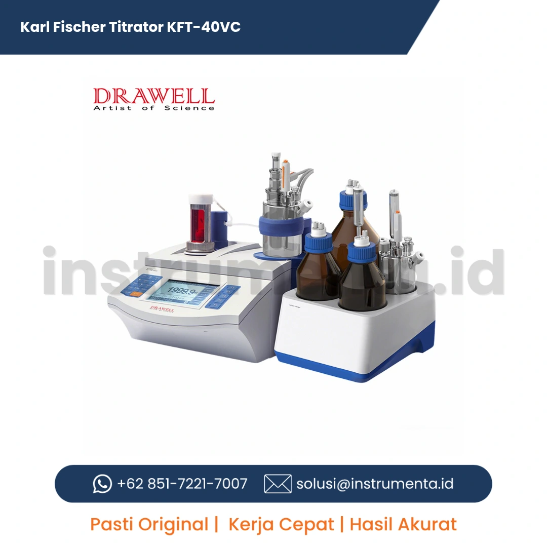 Distributor Resmi Karl Fischer Titrator KFT-40VC | Alat Uji Kadar Air Ganda (Volumetrik & Koulometri)